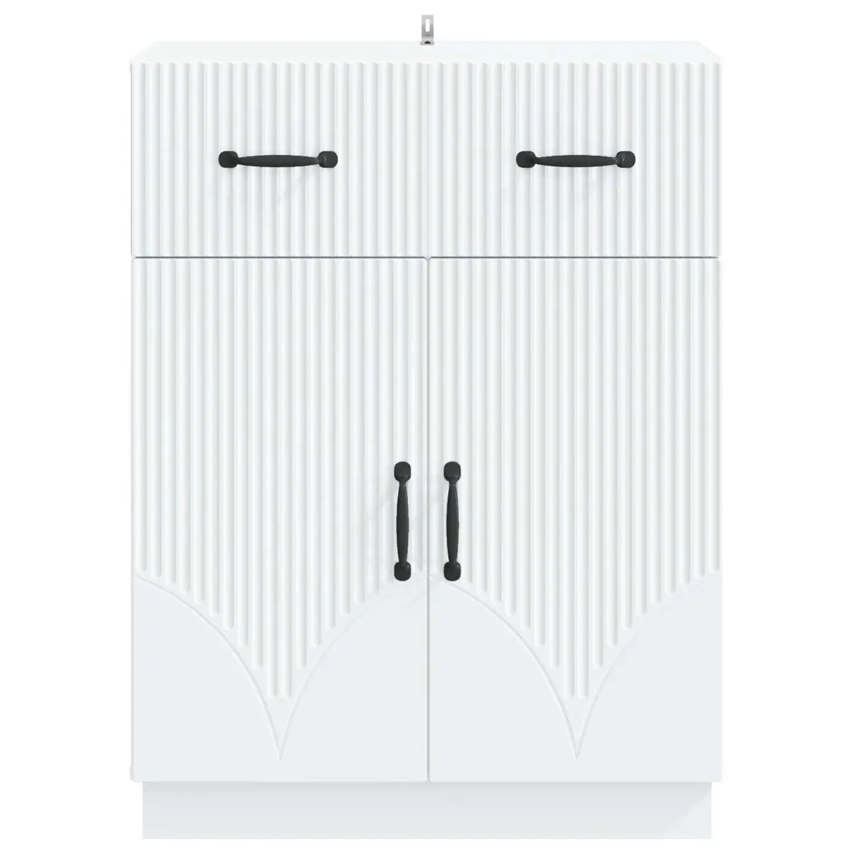 White Sideboard with Storage Capacity 66 x 34.5 x 87 cm