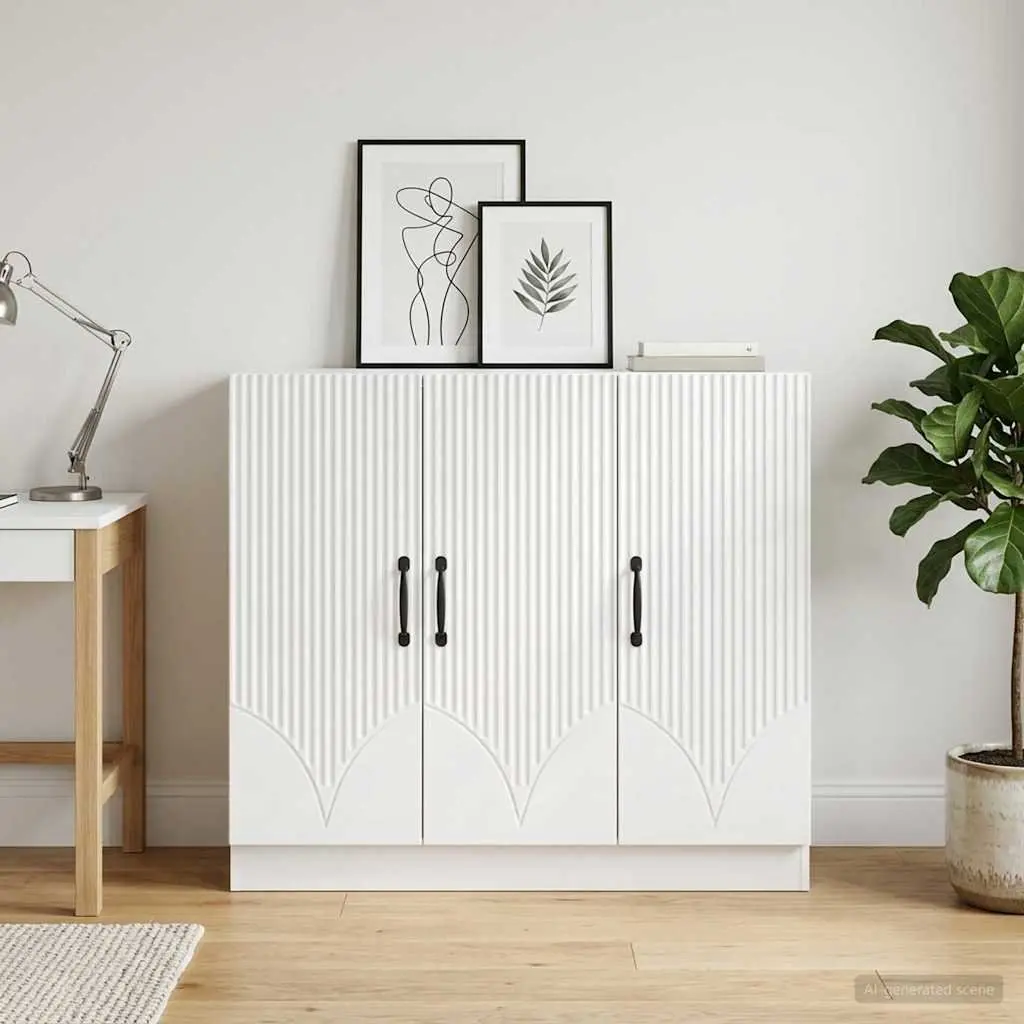 White Sideboard with Ample Storage Space