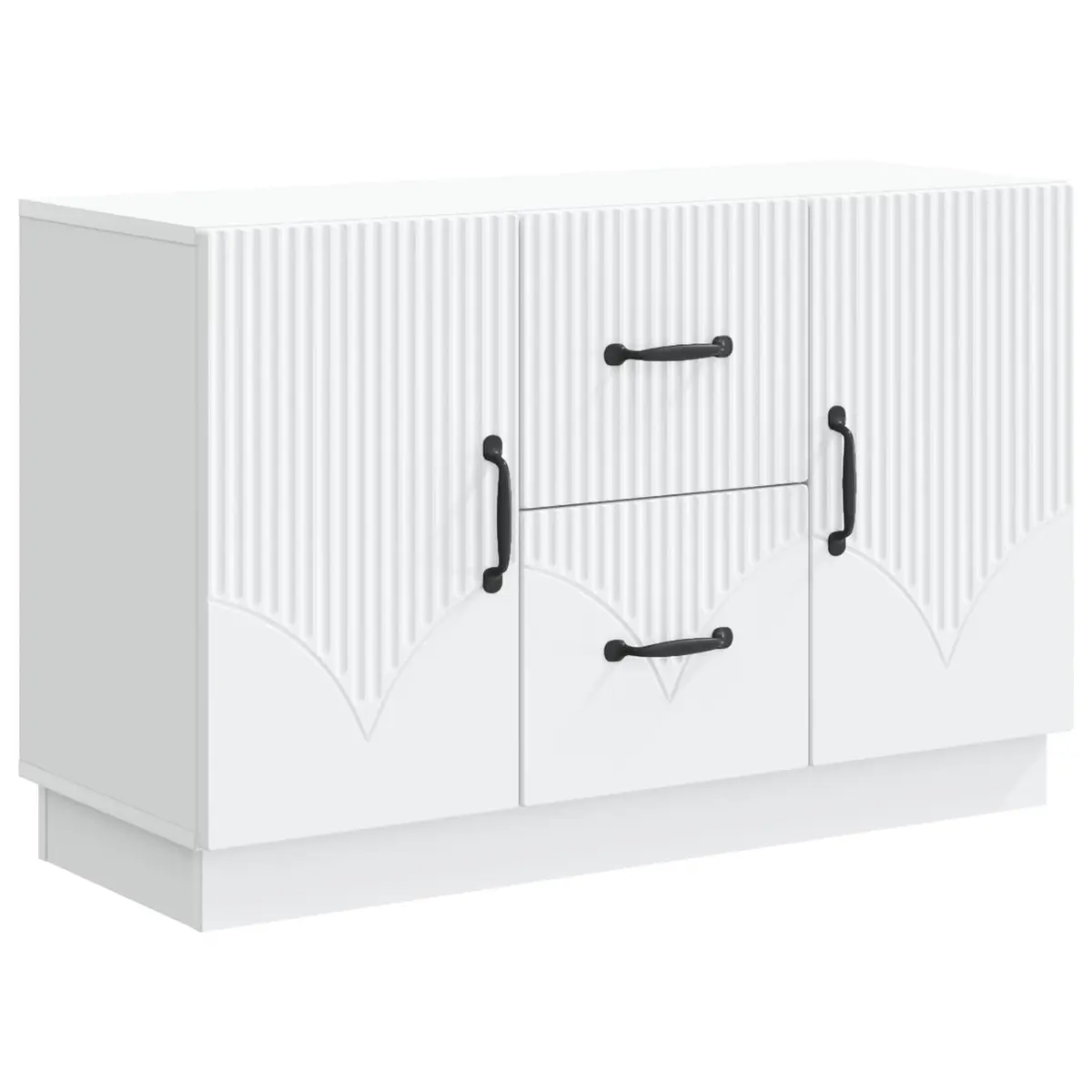 Engineered Wood White Sideboard with Storage Options