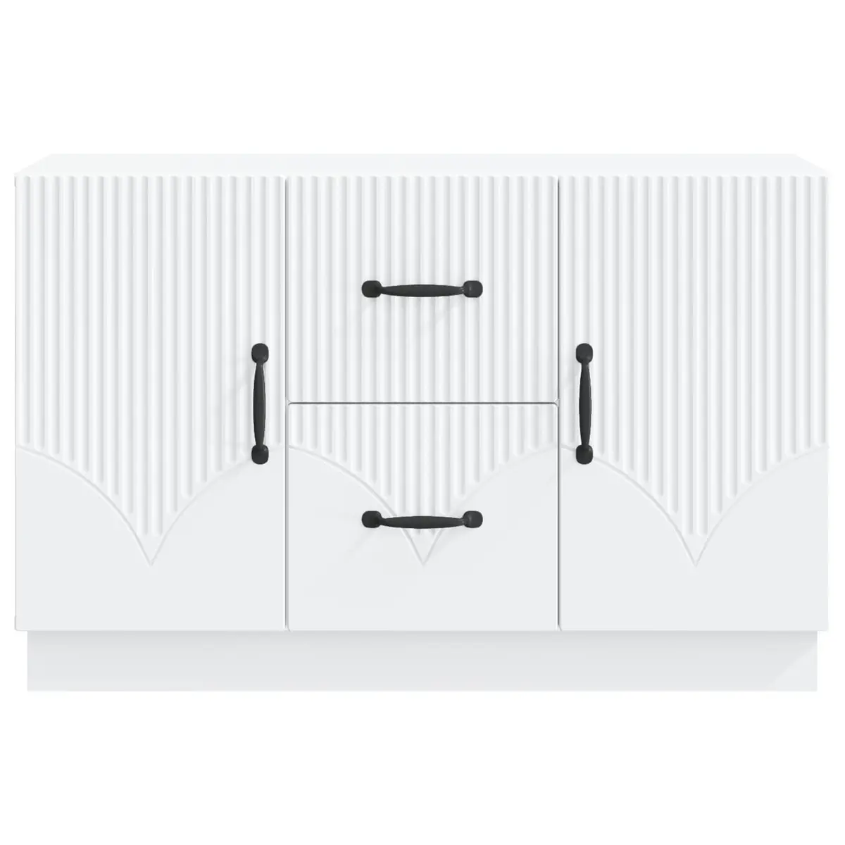 Engineered Wood White Sideboard with Storage Options