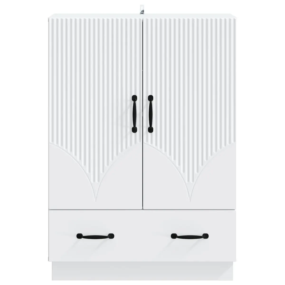 Engineered Wood White Sideboard Storage Cabinet 66cm