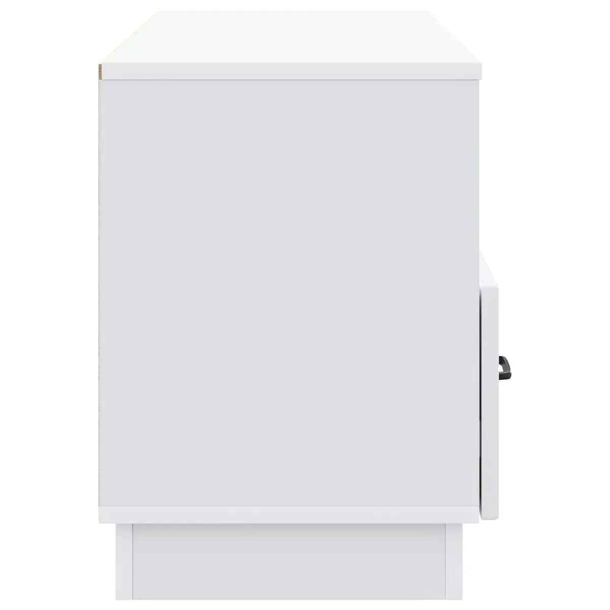 White Engineered Wood TV Cabinet with Drawer for Storage