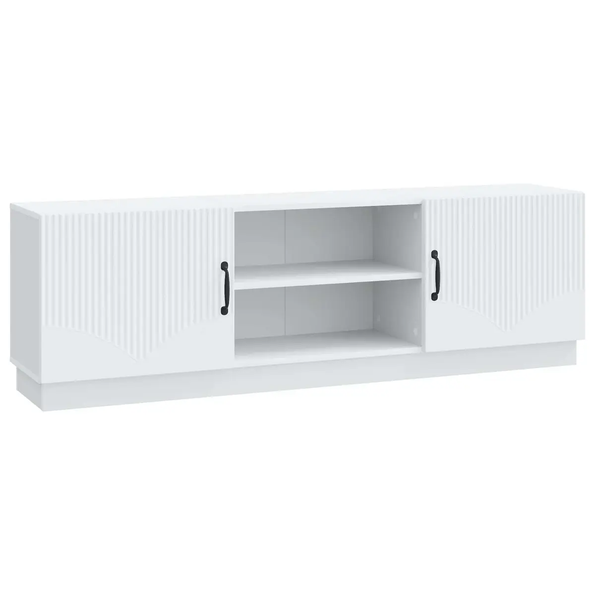 White 150cm Modern TV Cabinet with LED Lights