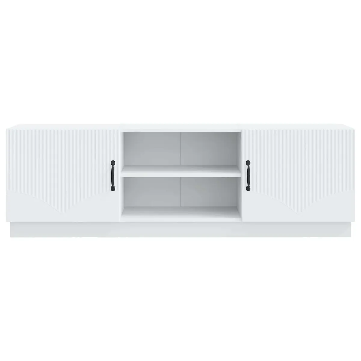 White 150cm Modern TV Cabinet with LED Lights