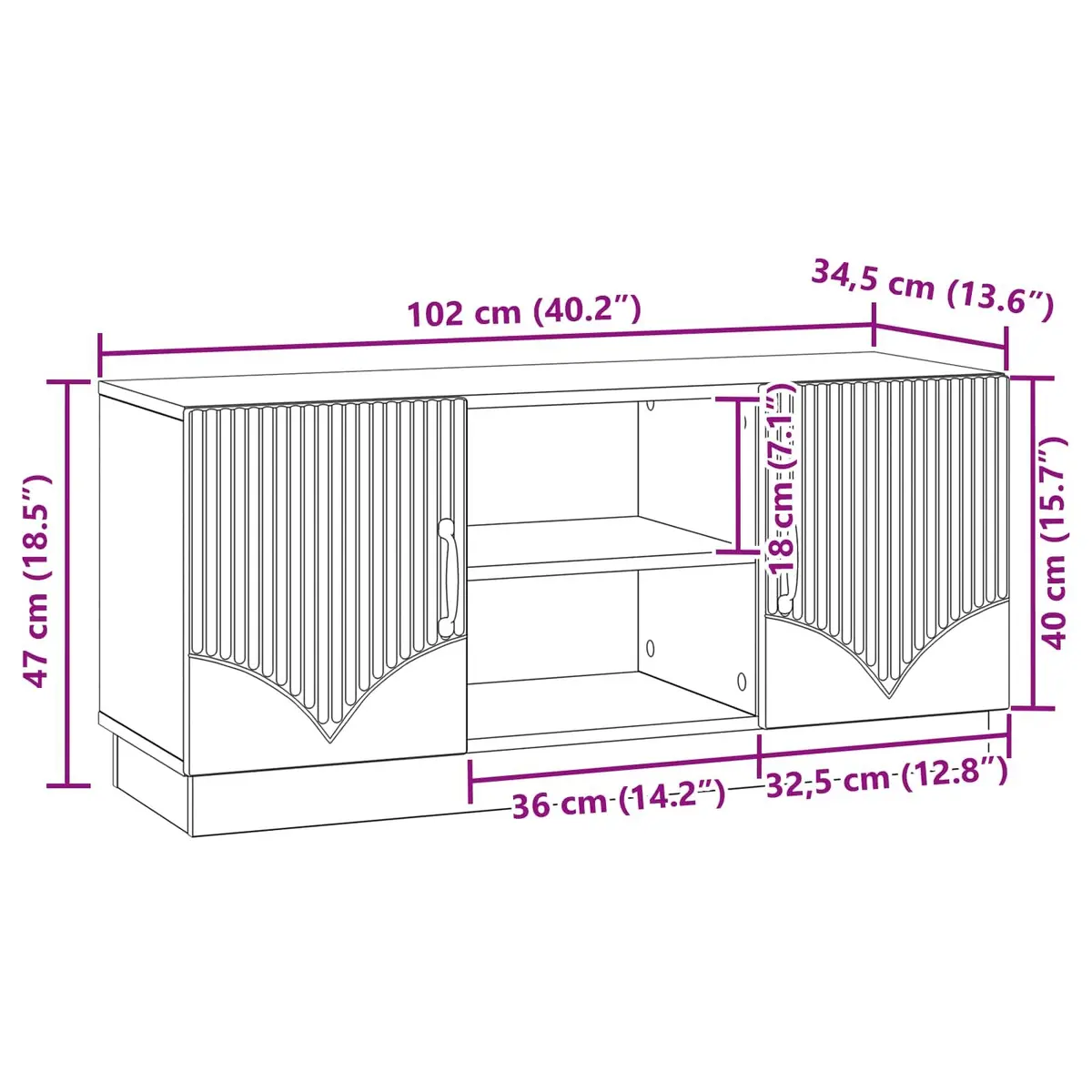 White TV Cabinet with Storage Solutions