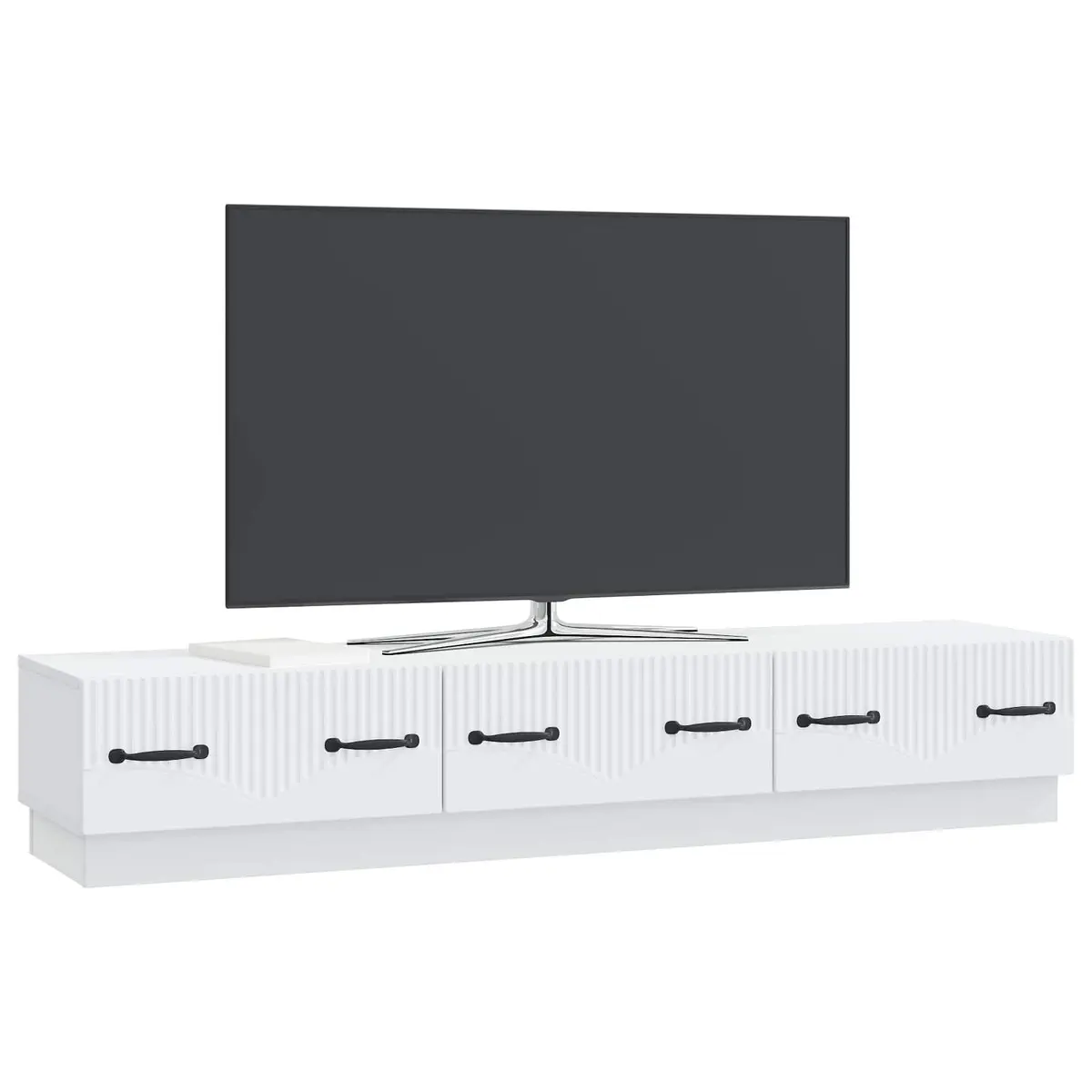 White TV Cabinet with Storage Drawer