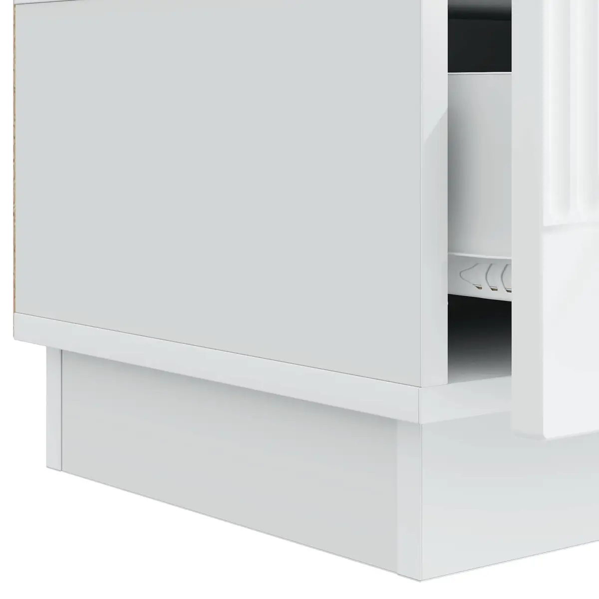 White TV Cabinet with Storage Drawer