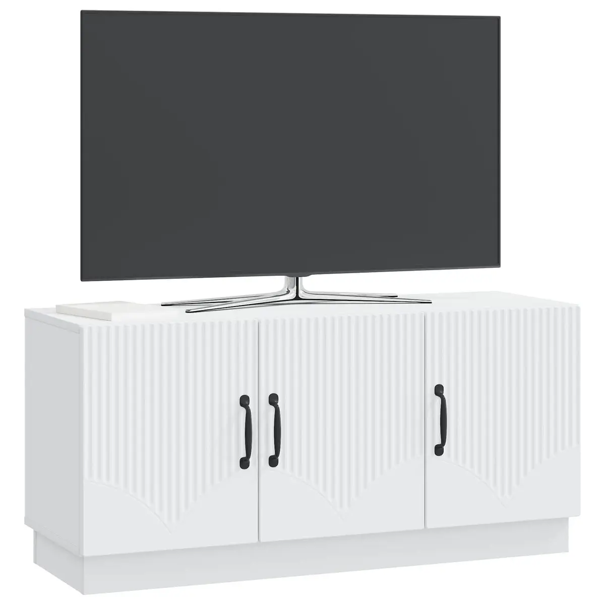 White TV Cabinet with Ample Storage