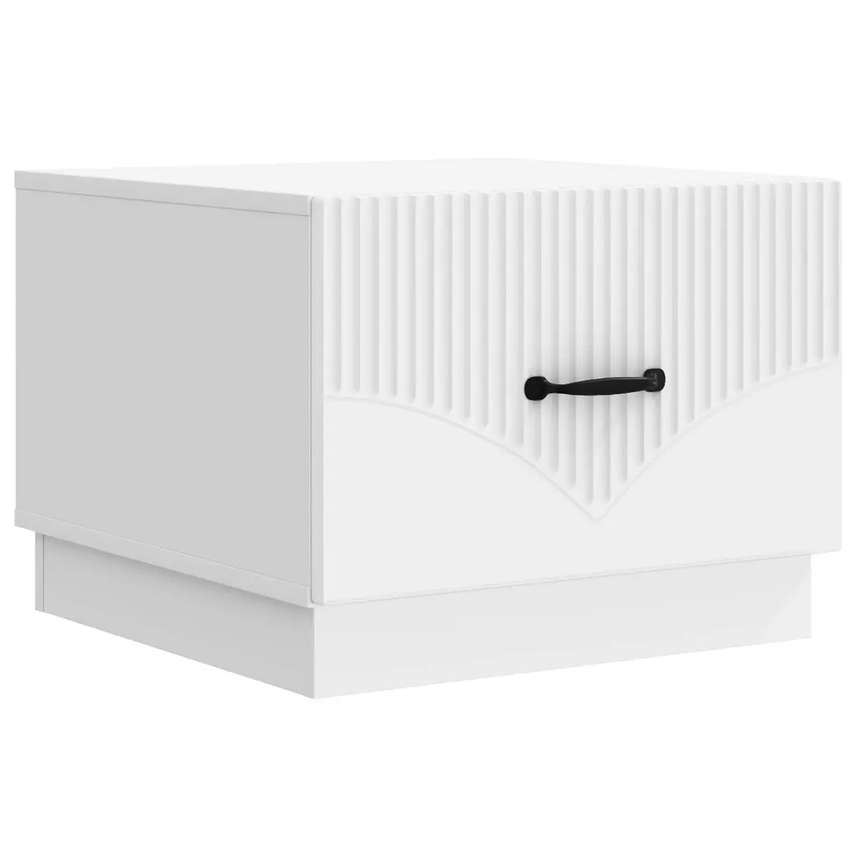 Coffee Table with Drawer White Modern Living Room Storage Accent Furniture