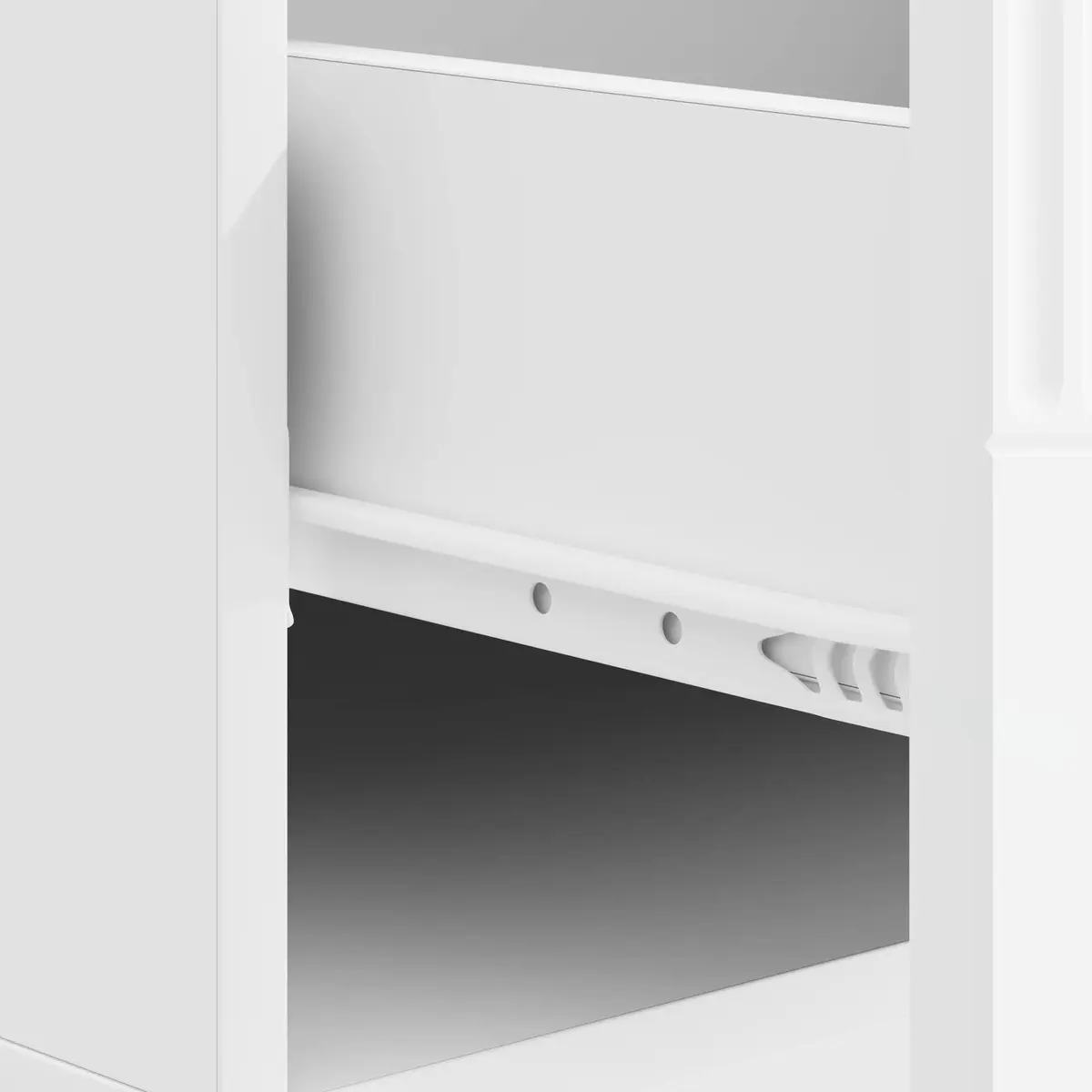 Coffee Table with Drawer White Modern Living Room Storage Accent Furniture