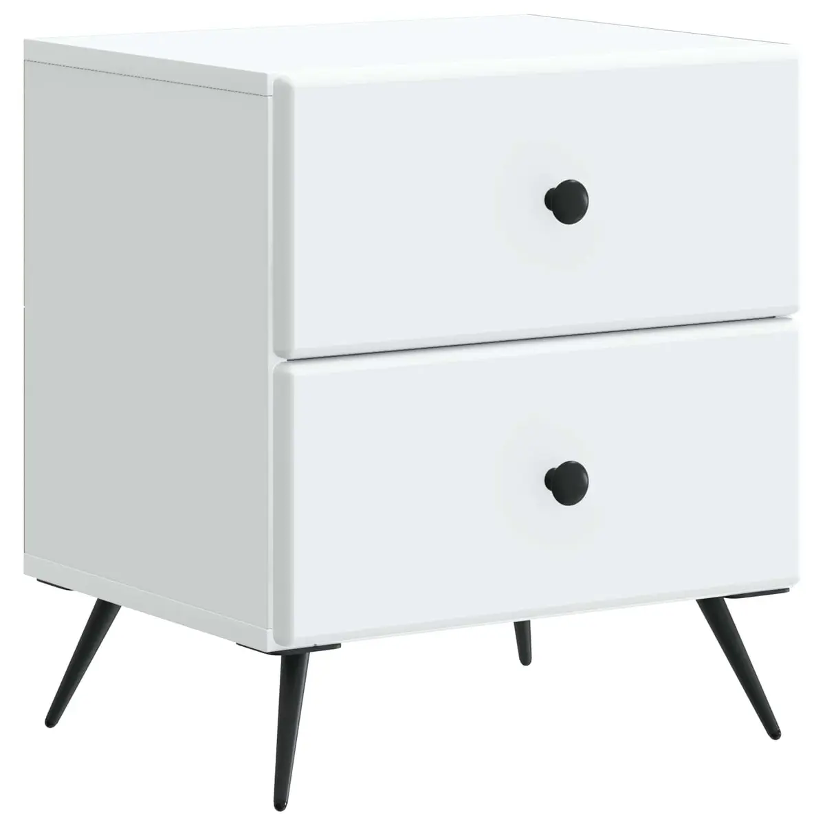 Bedside Table Engineered Wood 43 x 34.5 x 47.5 cm White