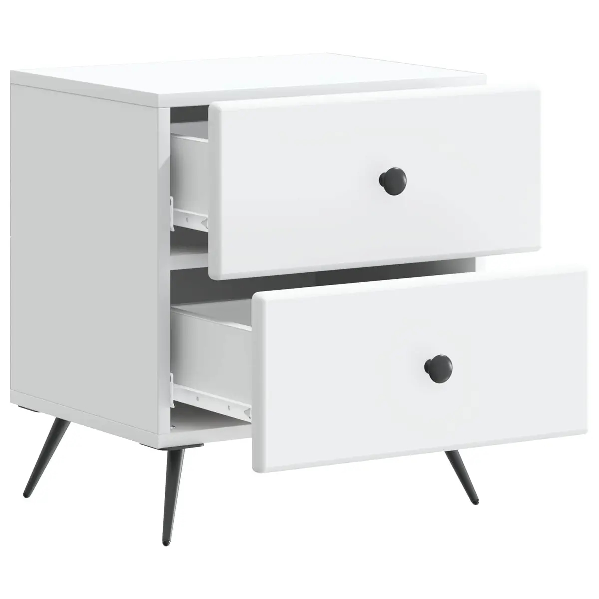Bedside Table Engineered Wood 43 x 34.5 x 47.5 cm White