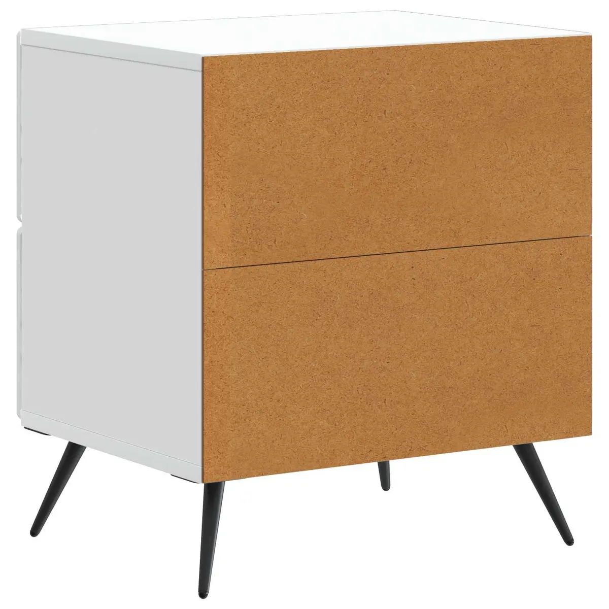 Bedside Table Engineered Wood 43 x 34.5 x 47.5 cm White