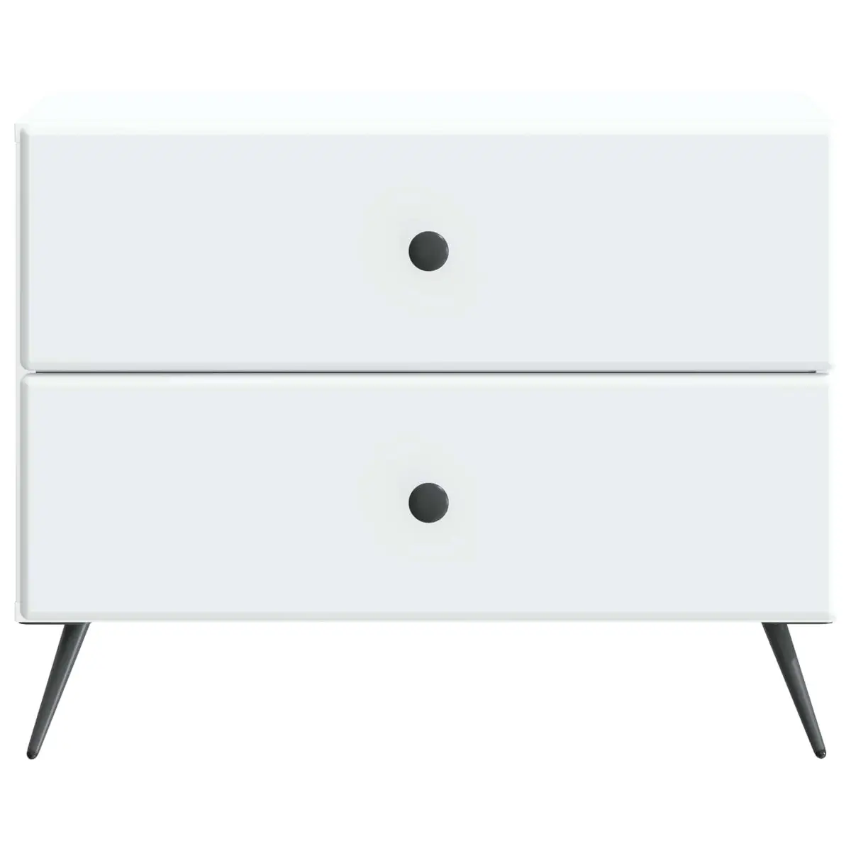 White Bedside Cabinet with Storage Drawer and Shelf