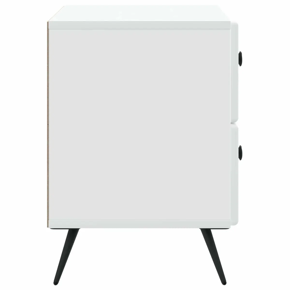 White Bedside Cabinet with Storage Drawer and Shelf