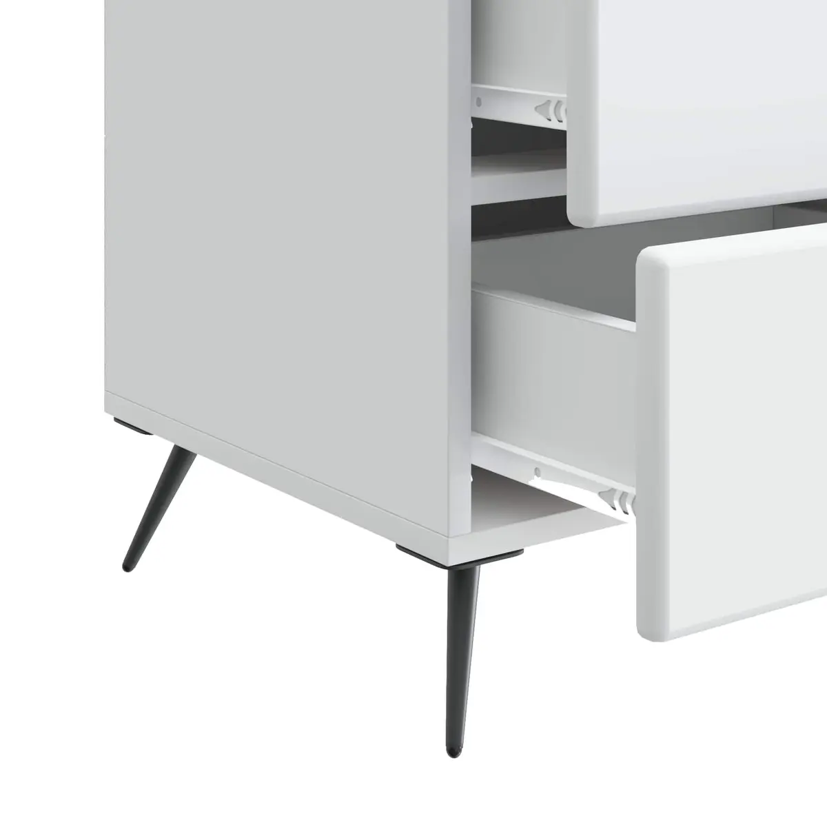 White Nightstand with Durable Engineered Wood