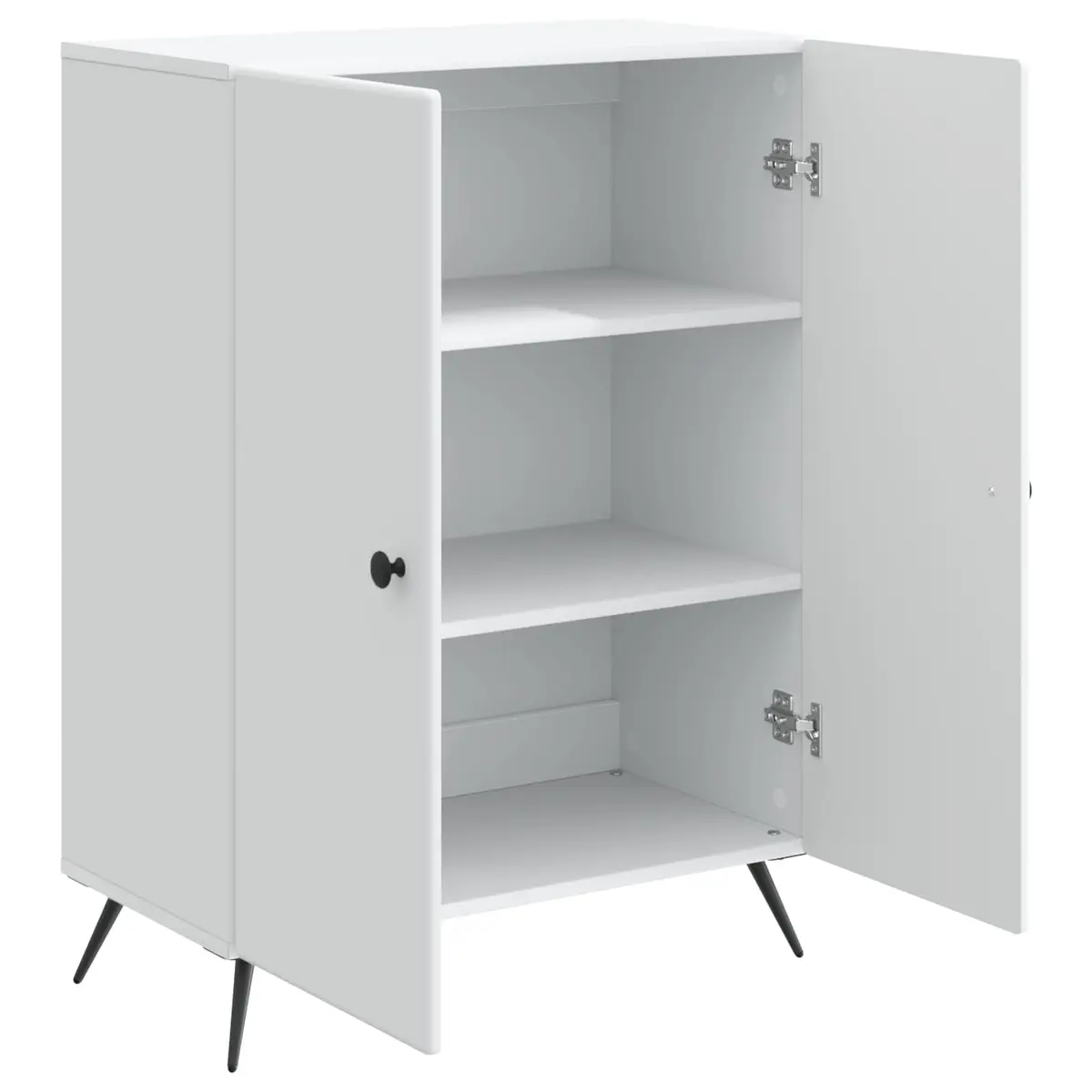 White Engineered Wood Sideboard 66 x 34.5 x 90 cm