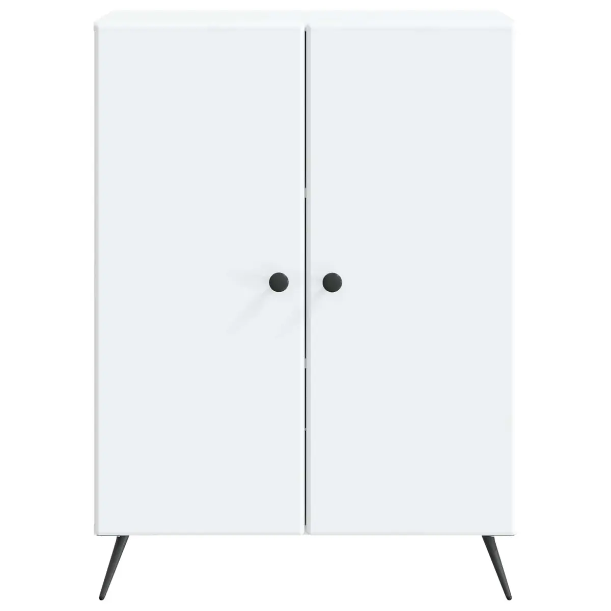 White Engineered Wood Sideboard 66 x 34.5 x 90 cm