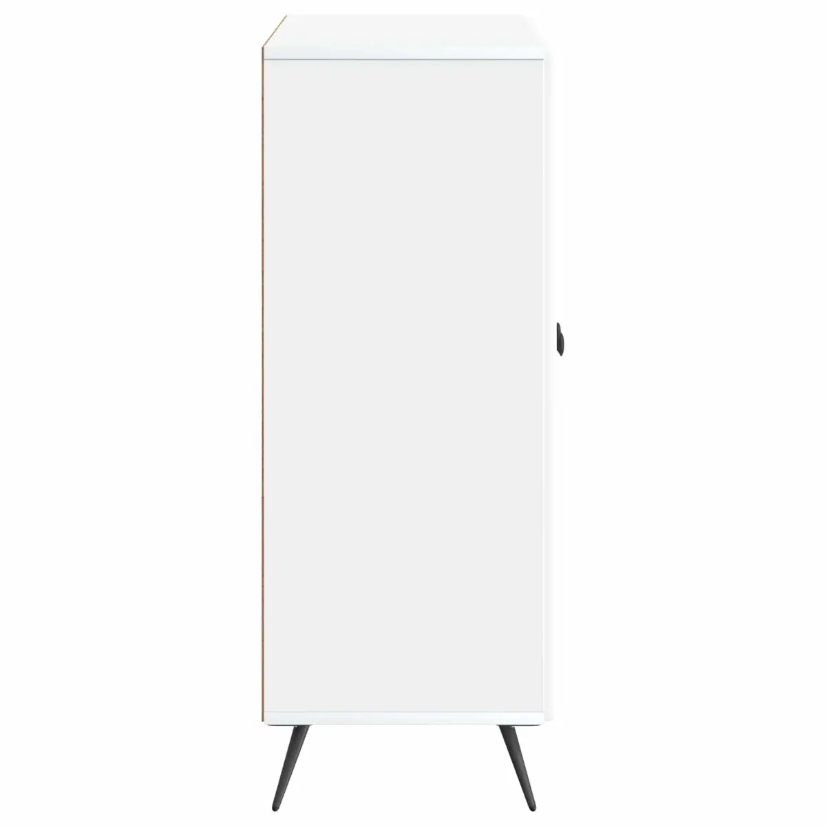 White Engineered Wood Sideboard 66 x 34.5 x 90 cm