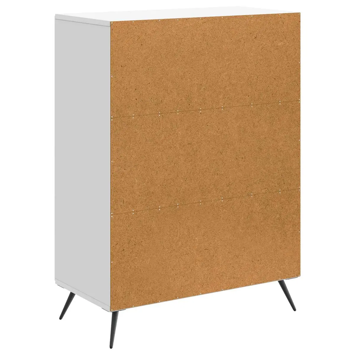 White Engineered Wood Sideboard 66 x 34.5 x 90 cm