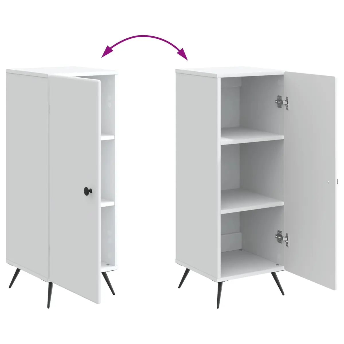 White Buffet Cabinet for Dining Room Storage