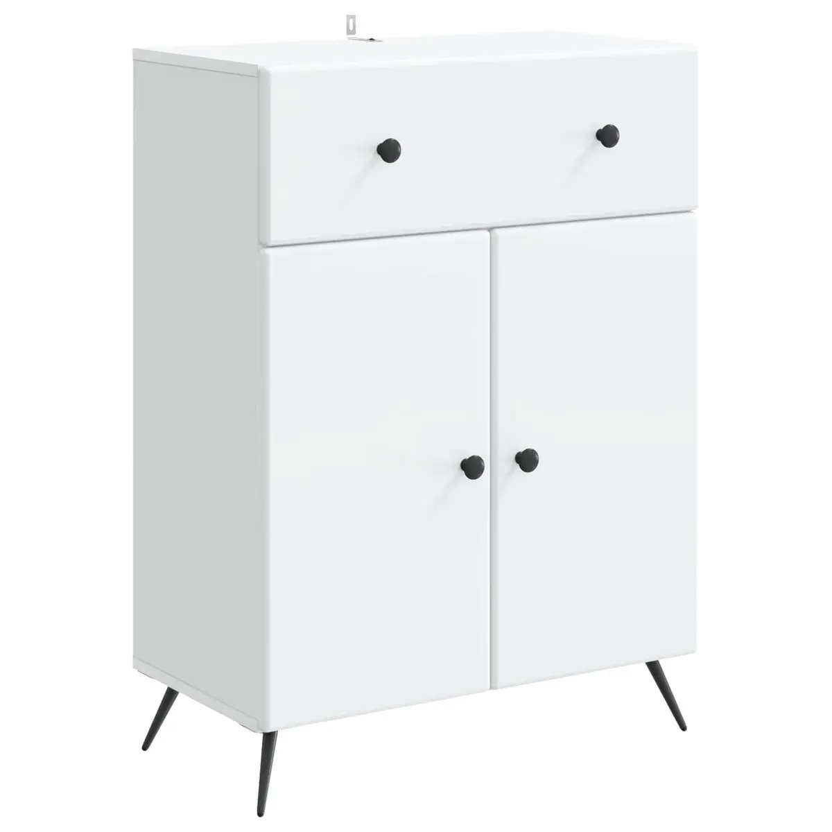 White Buffet Cabinet with Adjustable Shelves