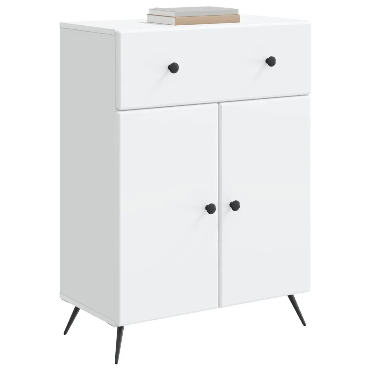 White Buffet Cabinet with Adjustable Shelves