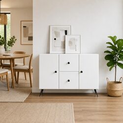 Stylish White Buffet Storage Cabinet for Modern Homes