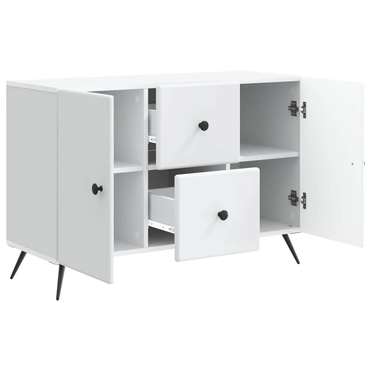 White Sideboard Buffet Storage Cabinet Dining Room Living Room Organizer