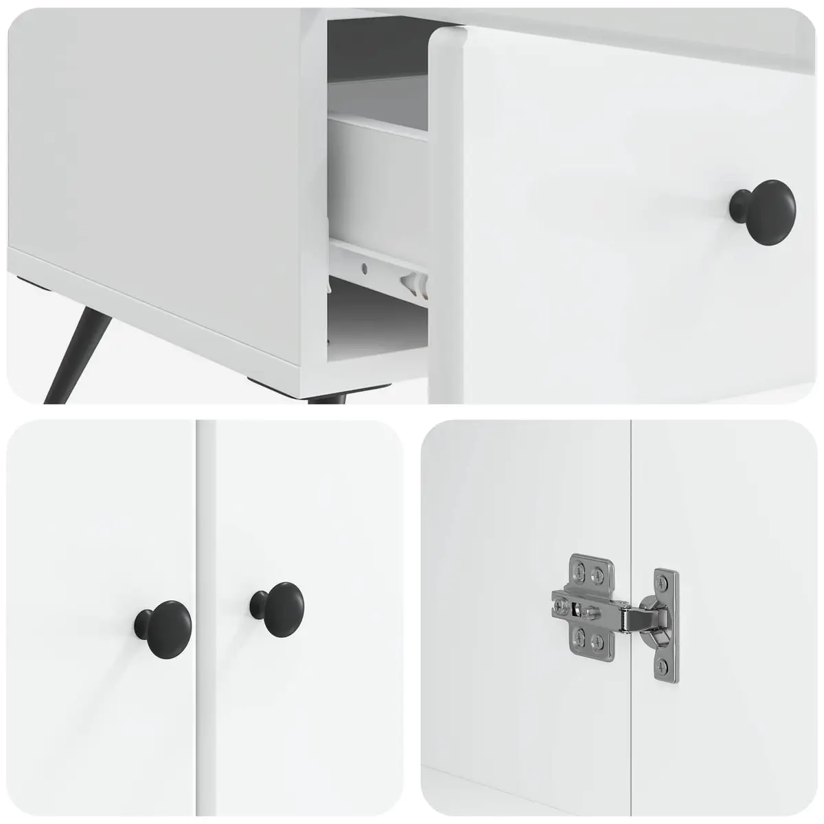 White Sideboard Buffet Cabinet for Storage