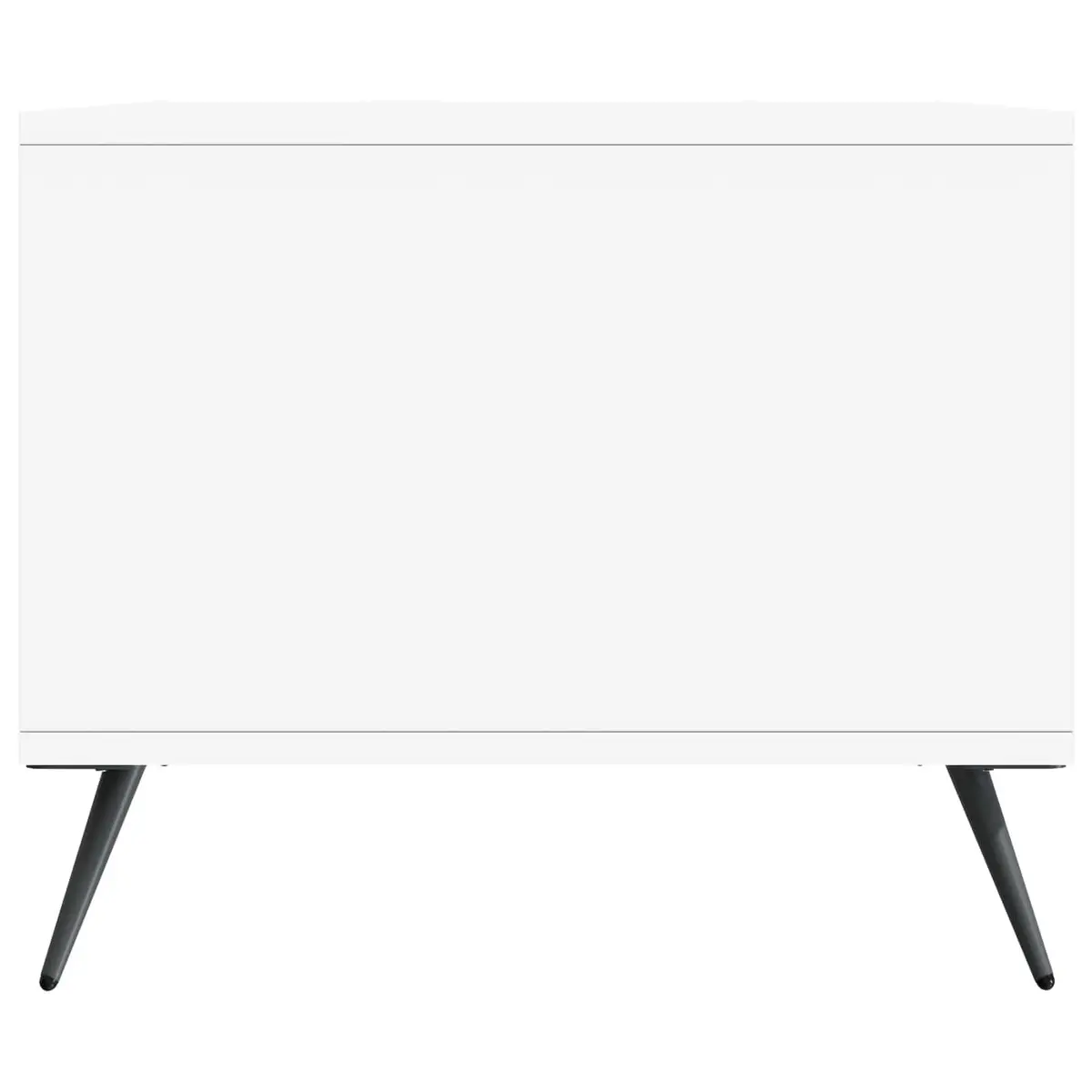 Coffee Table White Rectangular Living Room Storage Engineered Wood Accent
