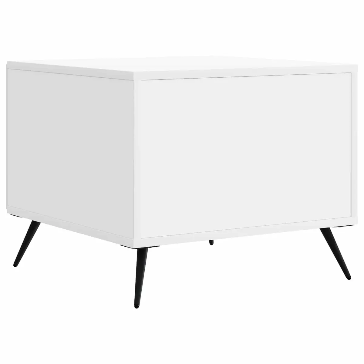White Rectangular Coffee Table with Drawer for Living Spaces