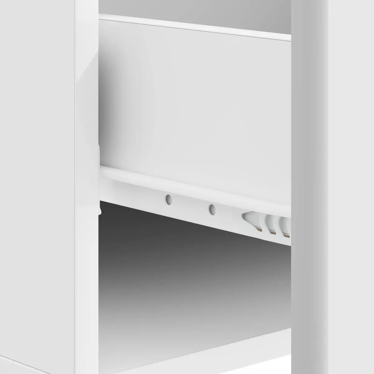 White Rectangular Coffee Table with Drawer for Living Spaces