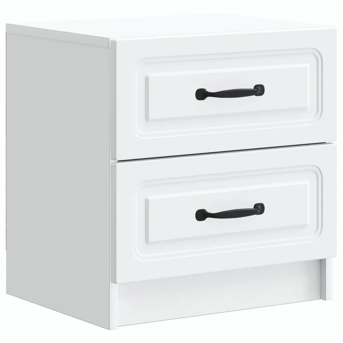 Vintage White Bedside Cabinet with Ample Storage