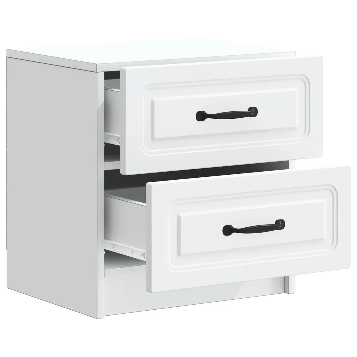 Vintage White Bedside Cabinet with Ample Storage