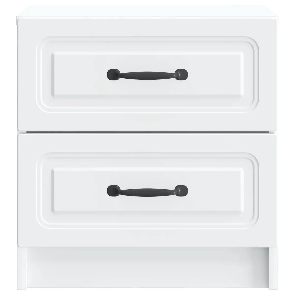 Vintage White Bedside Cabinet with Ample Storage