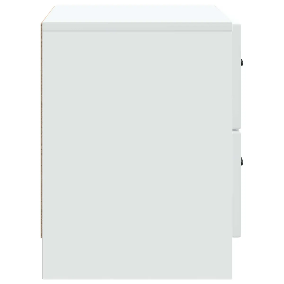 White Bedside Cabinet with Multiple Drawers