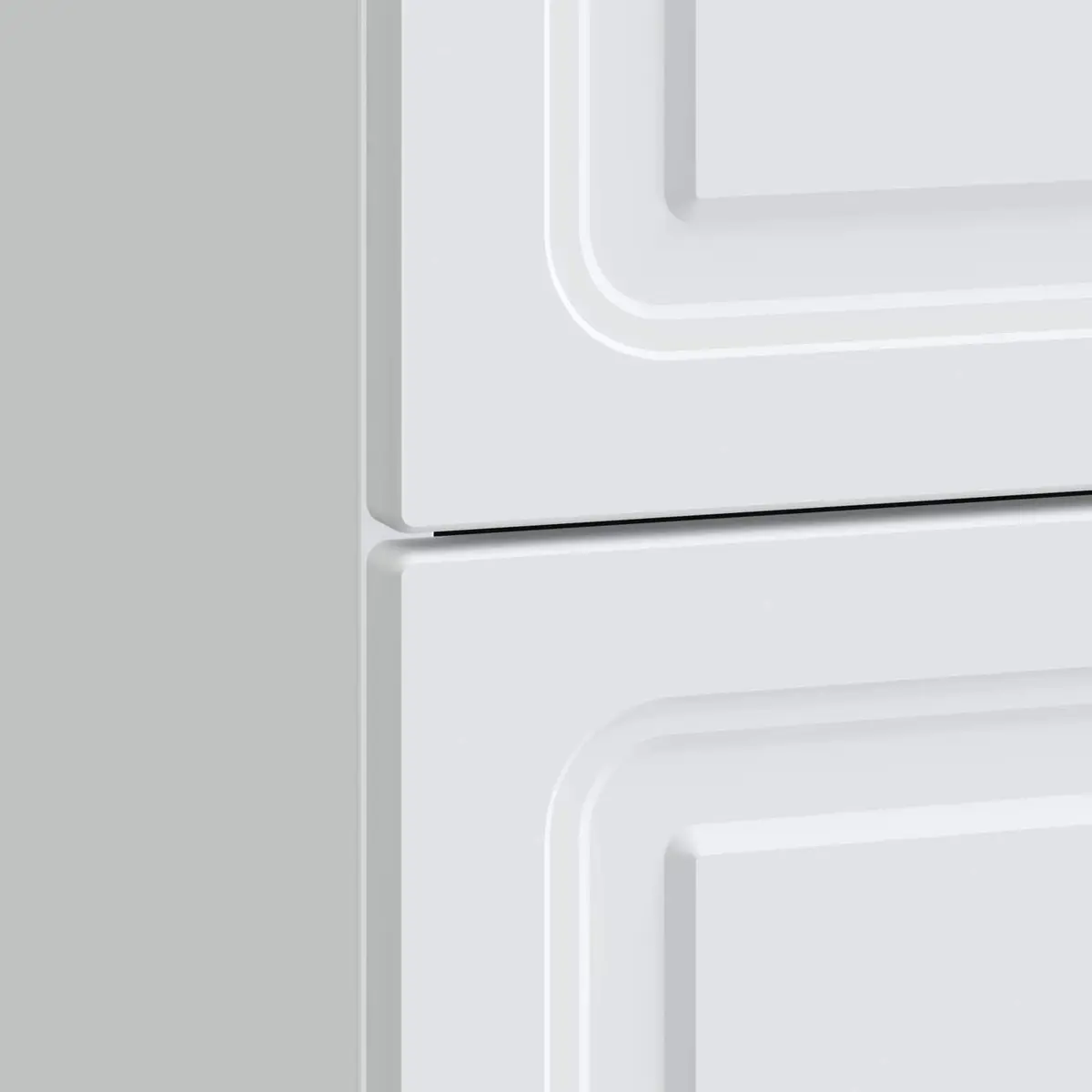 White Bedside Cabinet with Multiple Drawers