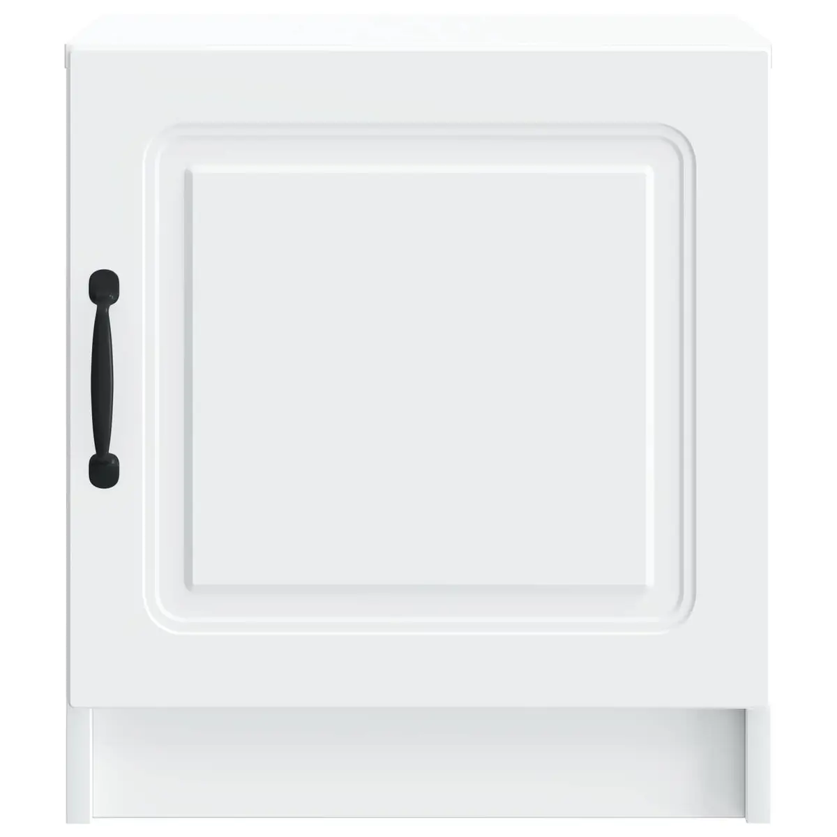 White Bedside Cabinet with Swing Hinge Doors