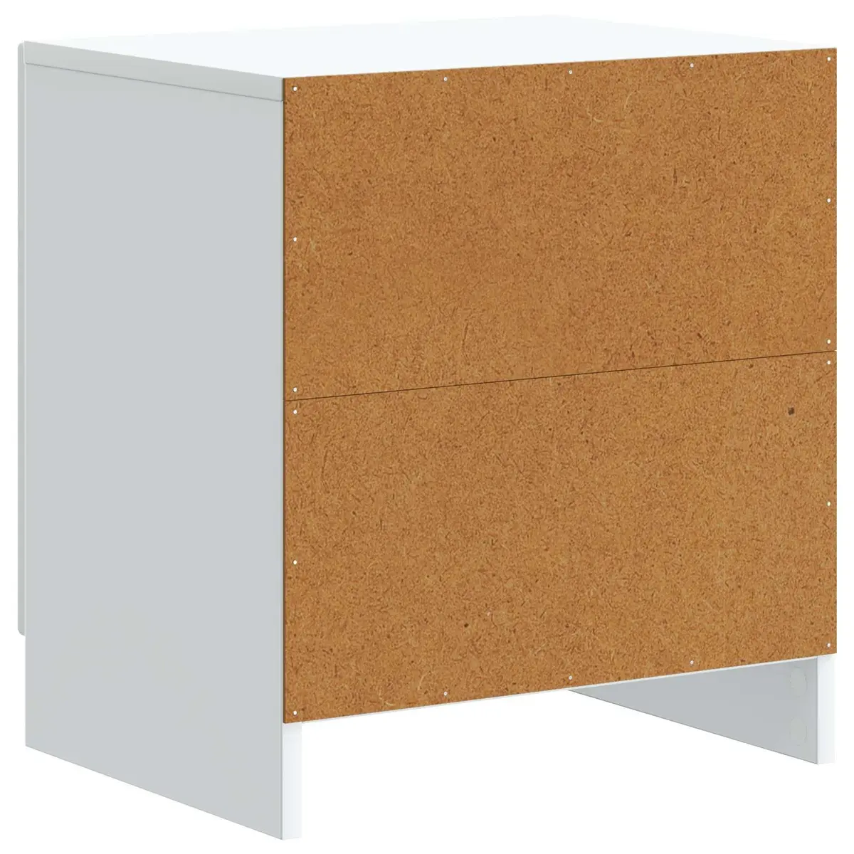 White Bedside Cabinet with Swing Hinge Doors