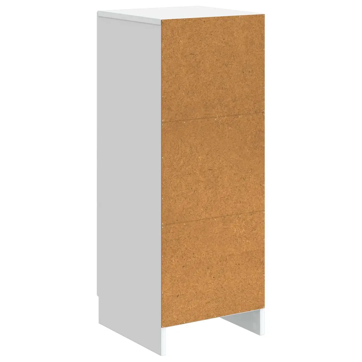 White Sideboard Storage Cabinet with Adjustable Shelves and Drawers for Living