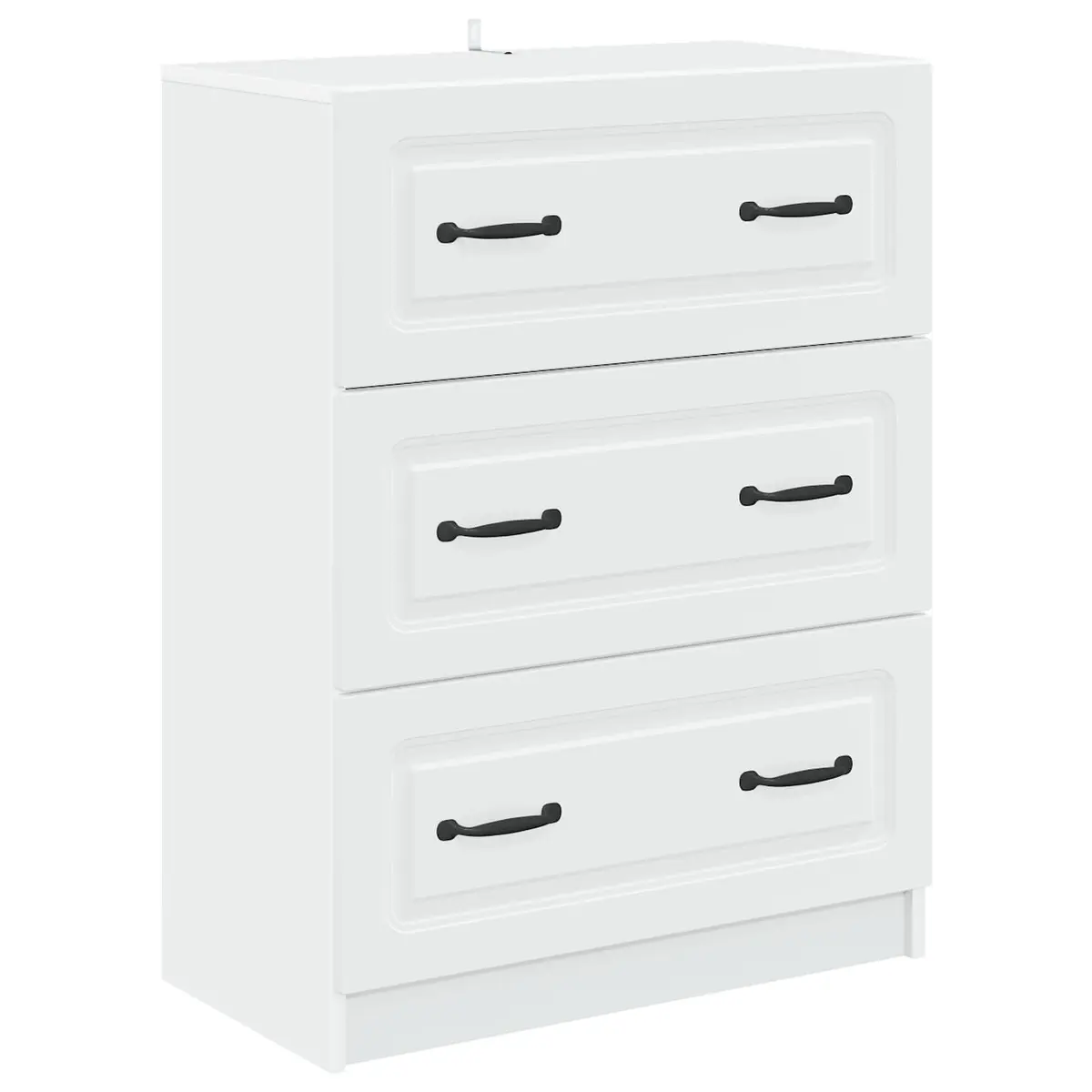 White Drawer Cabinet with Engineered Wood Build