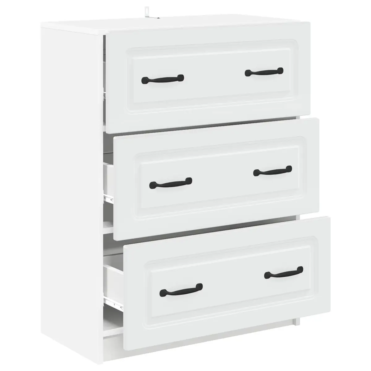 White Drawer Cabinet with Engineered Wood Build