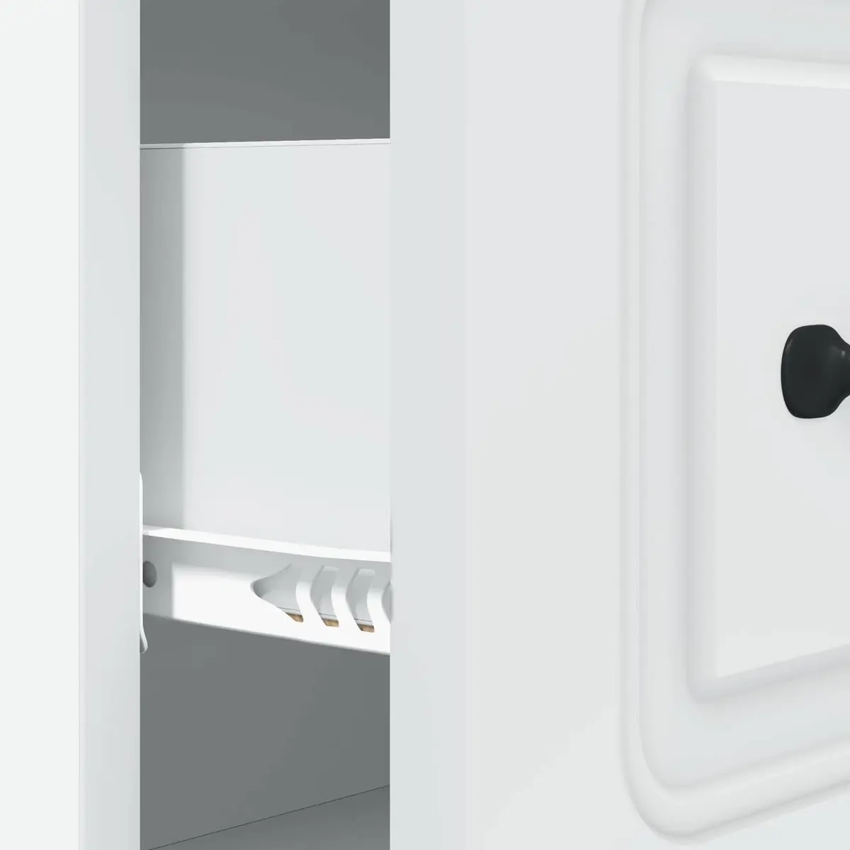 White Drawer Cabinet with Engineered Wood Build
