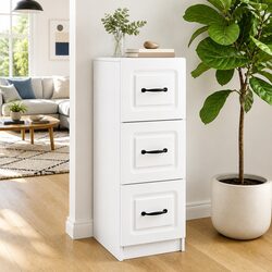 White Modern Drawer Cabinet for Organized Living Spaces