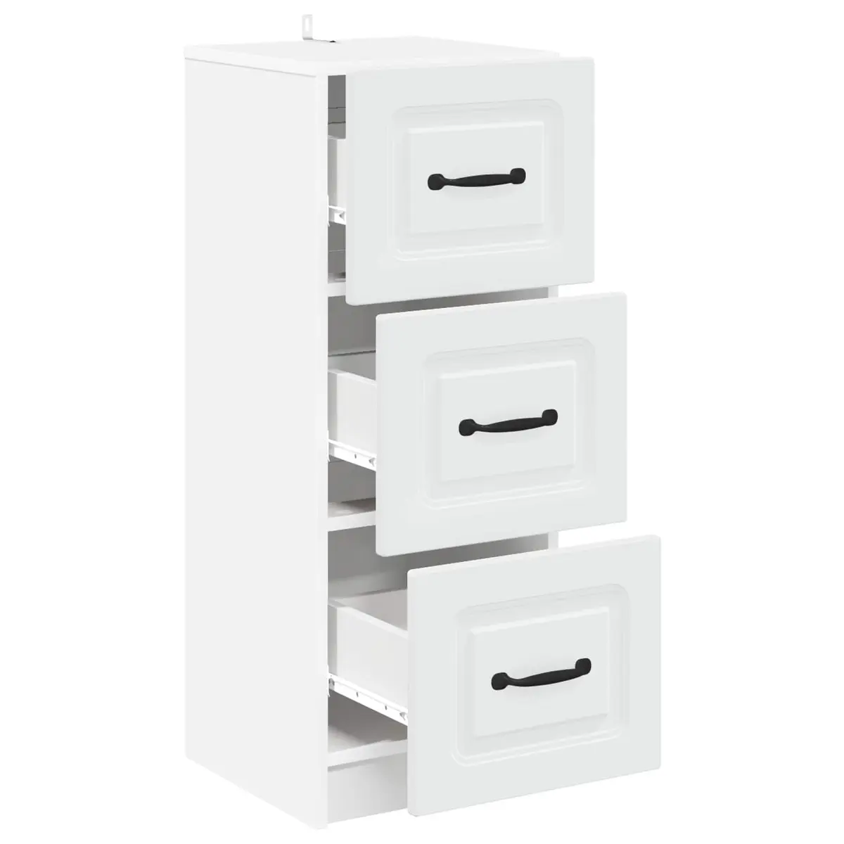 Drawer Cabinet Engineered Wood 33 x 34.5 x 87 cm White