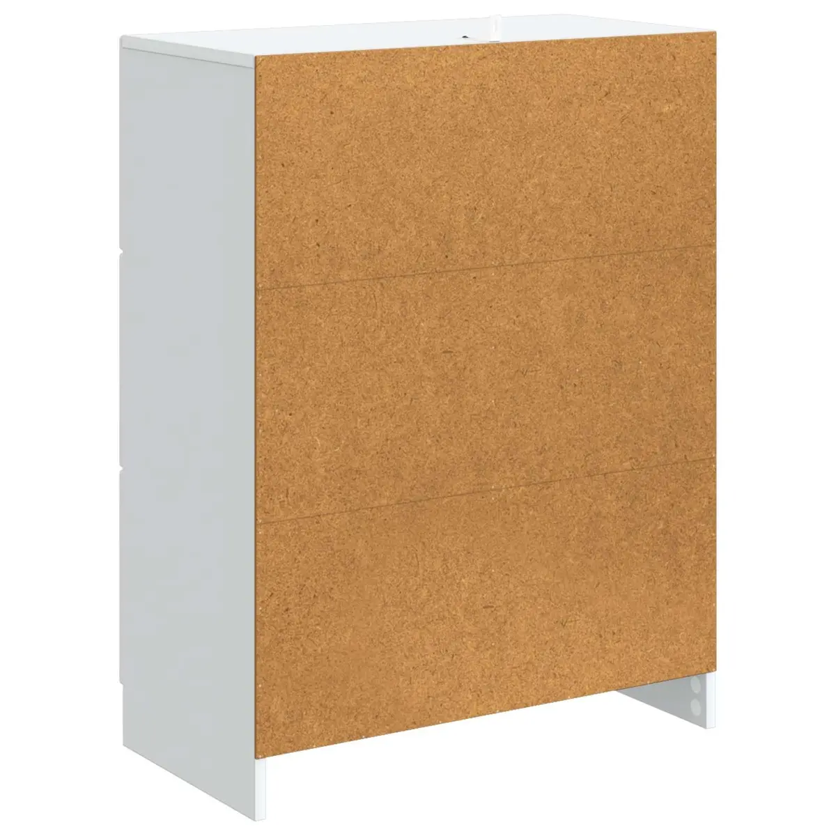 White Sideboard Storage Cabinet 66cm Modern Engineered Wood Buffet Living Room