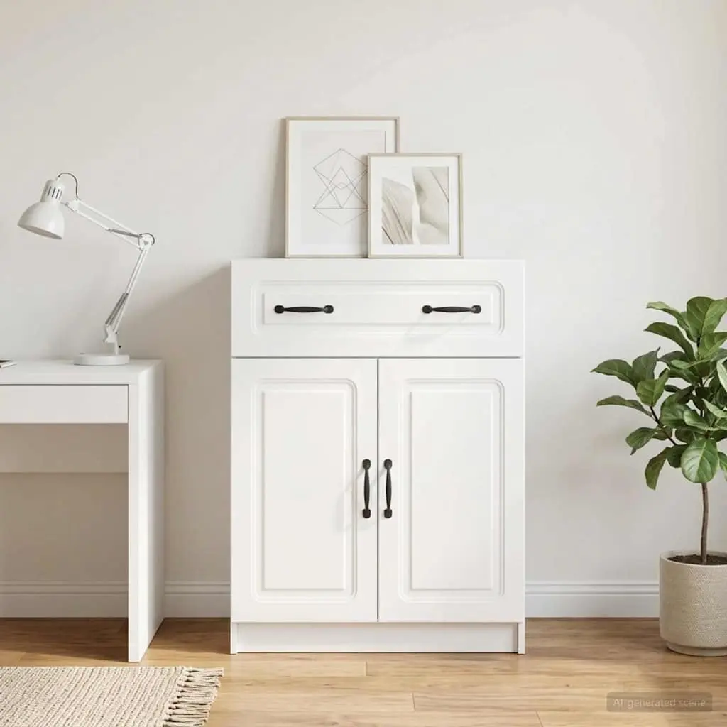 White Sideboard Storage Cabinet for Living Spaces