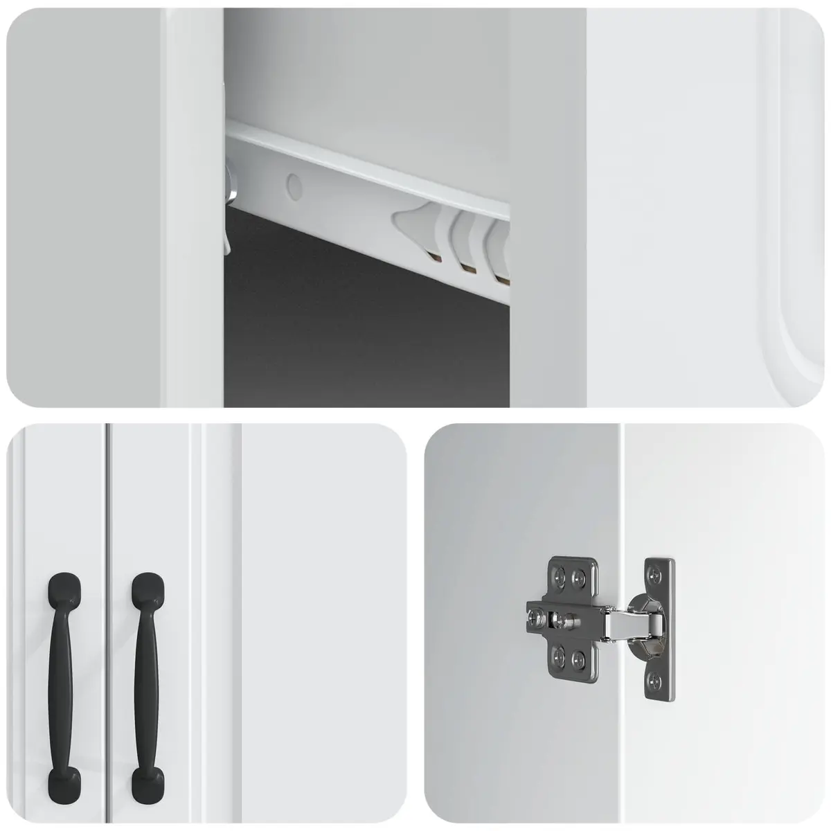 White Sideboard Storage Cabinet for Living Spaces