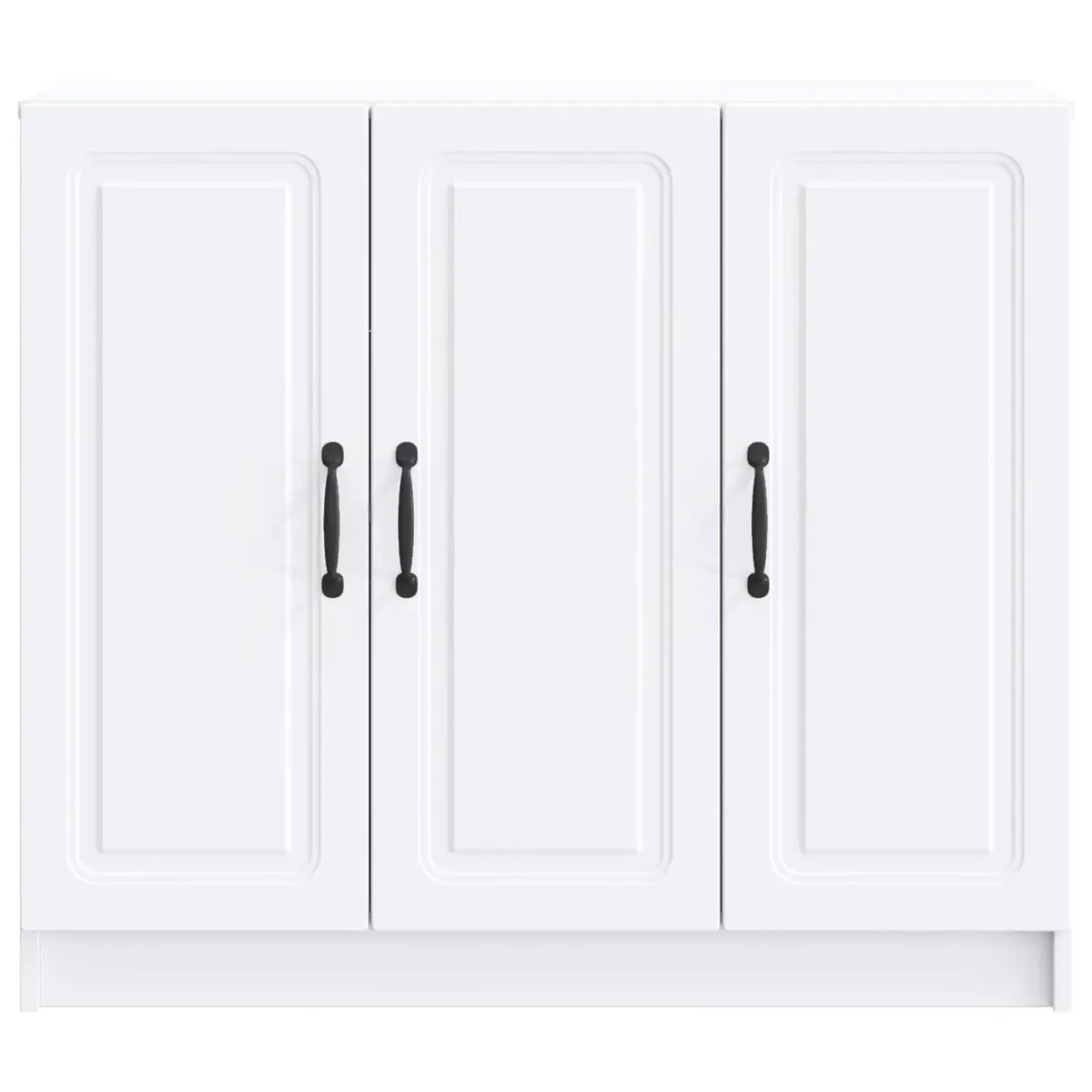 White Engineered Wood Sideboard Storage Cabinet